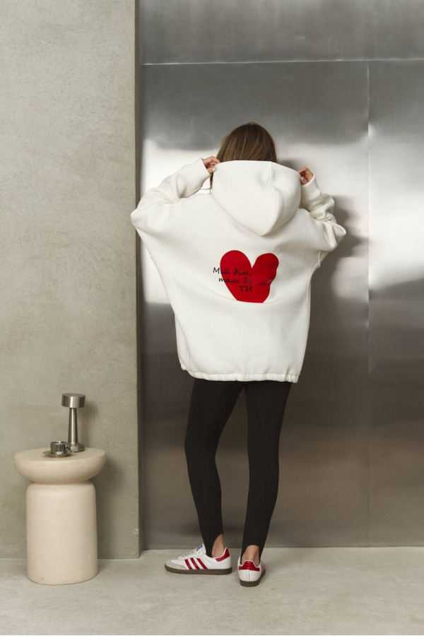 Худі Україна молочне Unisex's Серце