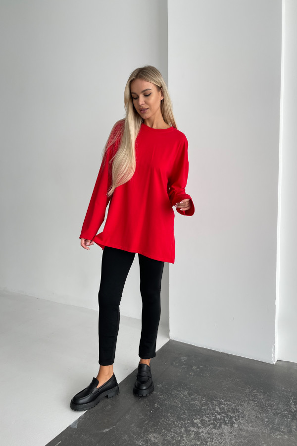 Лонгслів unisex червоний