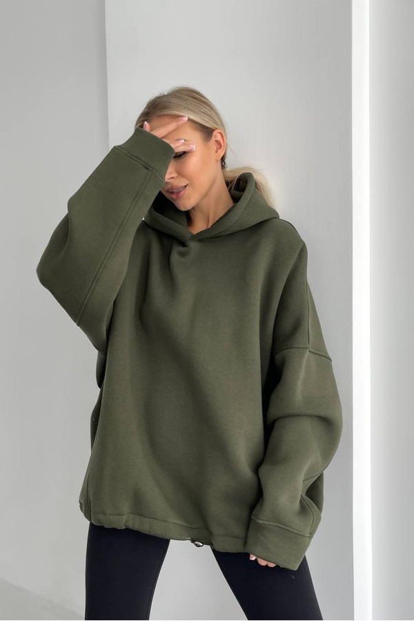 Худі Україна хакі з білим надписом Unisex's