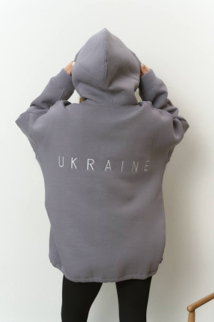 Худі Україна графіове з білим надписом Unisex's
